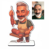 Caricatura Personalizzata da Foto – Stampa su MDF altezza 30 cm – Regalo Originale per Uomo Donna – Personalizzabile con Mestiere, Accessori e Dettagli Unici - statuina personalizzata