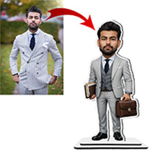 Statuina personalizzata per mestiere con caricatura da foto - 30cm
