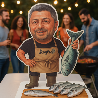 Statuina personalizzata per mestiere con caricatura da foto - 30cm